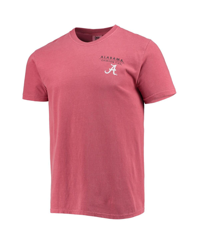 Shop Image One Men's Crimson Alabama Crimson Tide Landscape Shield Comfort Colors T-shirt