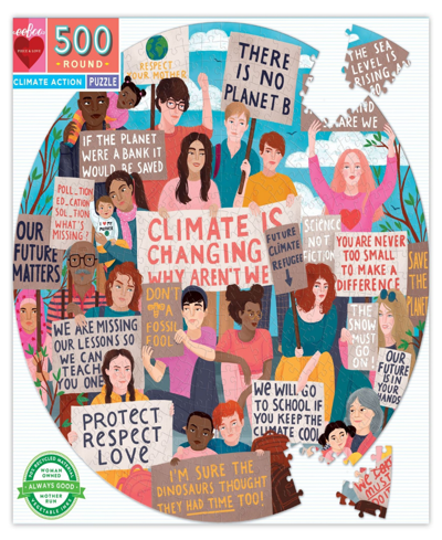 Shop Eeboo Piece Love Climate Action Round Puzzle In Multi