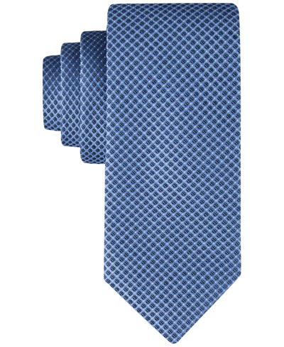 Shop Calvin Klein Men's Steel Micro-dot Solid Extra Long Tie In Light Blue