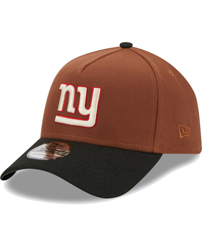 Shop New Era Men's  Brown, Black New York Giants Harvest A-frame Super Bowl Xxi 9forty Adjustable Hat In Brown,black