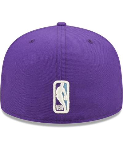 Shop New Era Men's  Purple Los Angeles Lakers 17x Nba Finals Champions Pop Sweat 59fifty Fitted Hat