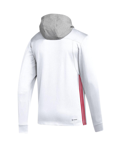 Shop Adidas Originals Men's Adidas White Ottawa Senators Refresh Skate Lace Aeroready Pullover Hoodie