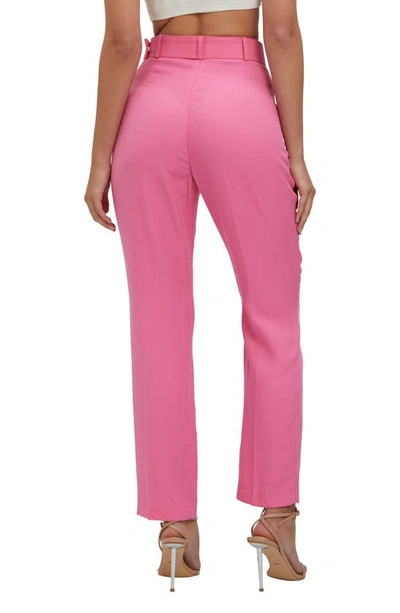 Bardot Therese Buckle Crop Pants In Pink Pop