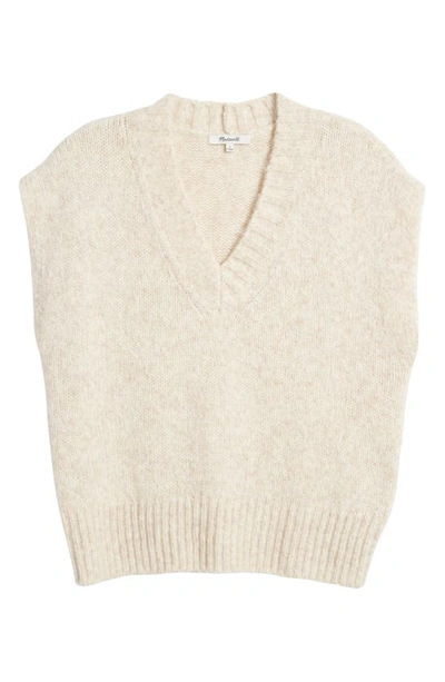 Shop Madewell Balsam Cap Sleeve Sweater In Heather Sand