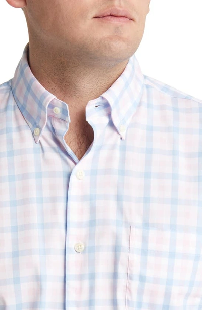 Peter Millar Macinac Check Stretch Button-down Shirt In Palmer Pink