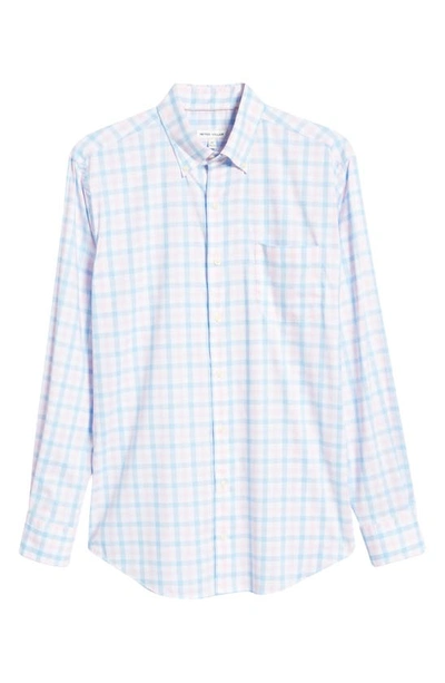 Shop Peter Millar Macinac Check Stretch Button-down Shirt In Palmer Pink