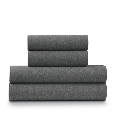 Ella Jayne Soft Heather Jersey Knit 4-piece Sheet Set In Gray