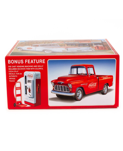 Round 2 1955 Chevy Cameo Pickup Coca-cola Model Kit In Multi