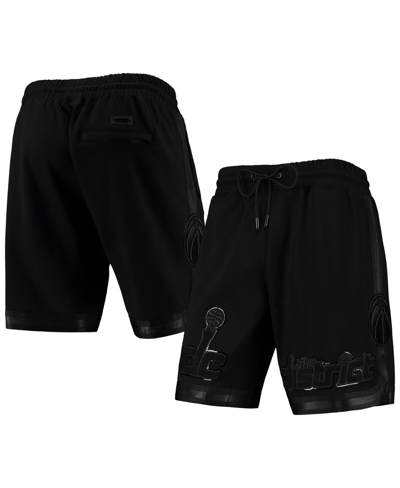 Pro Standard Washington Wizards Triple Black Gloss Shorts In Black
