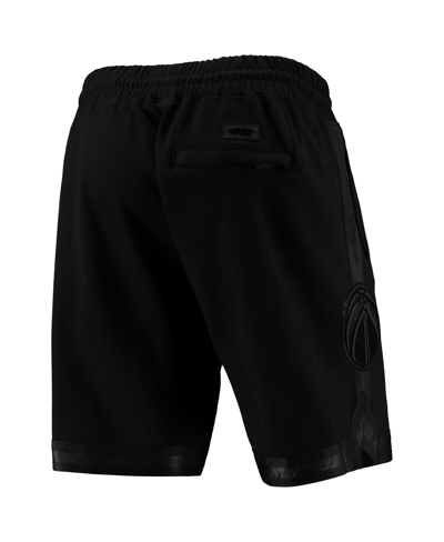 Pro Standard Washington Wizards Triple Black Gloss Shorts In Black