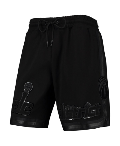 Pro Standard Washington Wizards Triple Black Gloss Shorts In Black