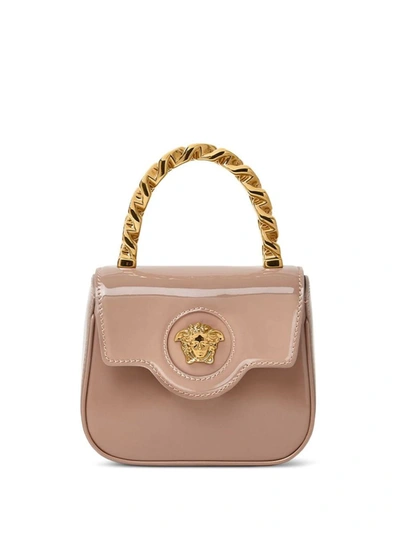 Shop Versace Medusa Mini Bag In Rosa E Oro