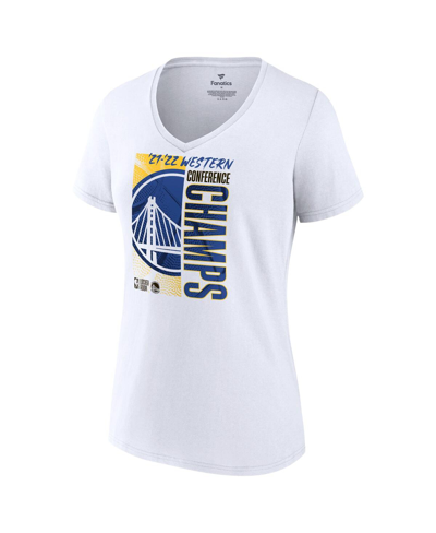 Fanatics Branded White Golden State Warriors 2022 Western Conference Champions Plus Size Locker Room In White
