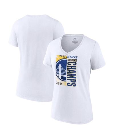 Fanatics Branded White Golden State Warriors 2022 Western Conference Champions Plus Size Locker Room In White