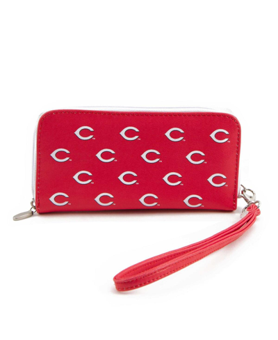 Eagles Wings Women's Wisconsin Badgers Zip-around Wristlet Wallet In Red