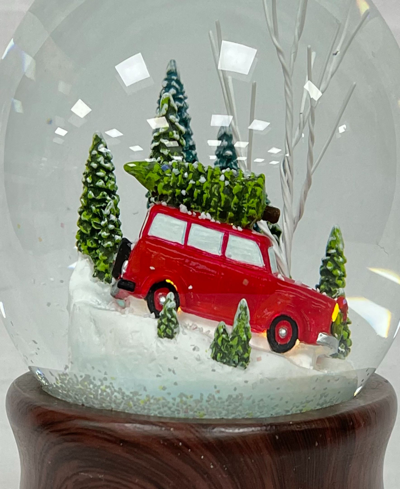 Ashfield & Harkness Red Truck Special Delivery Snow Globe In Multi