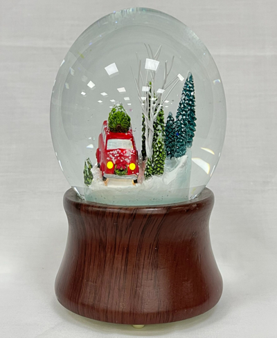 Ashfield & Harkness Red Truck Special Delivery Snow Globe In Multi