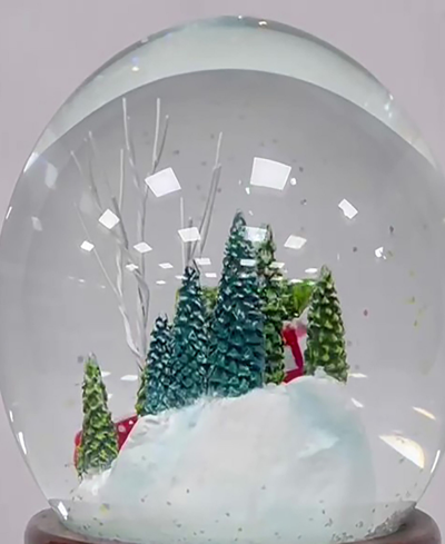 Ashfield & Harkness Red Truck Special Delivery Snow Globe In Multi