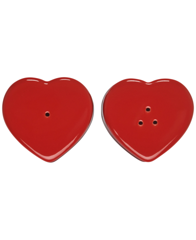 Le Creuset Stoneware Figural Heart Salt And Pepper Shakers, Set Of 2 In White