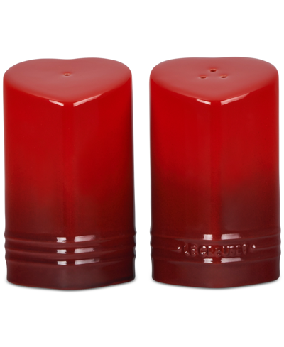Le Creuset Stoneware Figural Heart Salt And Pepper Shakers, Set Of 2 In White