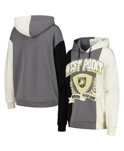 Shop Gameday Couture Women's  Black Army Black Knights Hall Of Fame Colorblock Pullover Hoodie