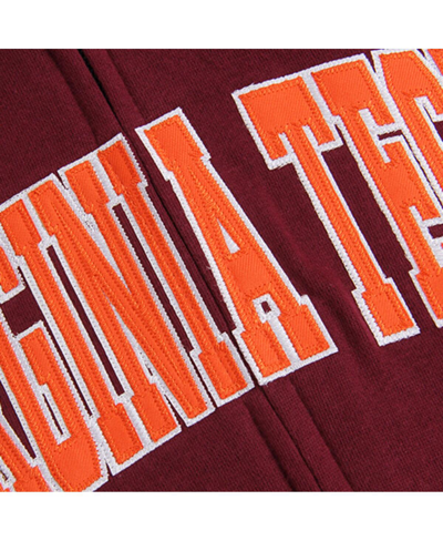 Colosseum Stadium Athletic Maroon Virginia Tech Hokies Arched Name Full-zip Hoodie In Maroon