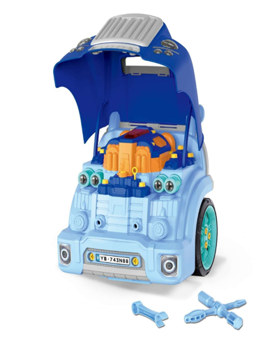 The Bubble Factory Blue Motor Car Engine Workshop In Multi