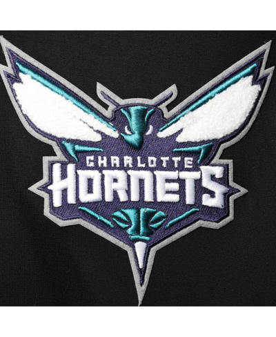 Pro Standard Black Charlotte Hornets Logo Pullover Hoodie In Black