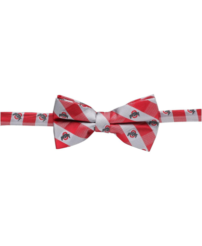 Shop Eagles Wings Men's Ohio State Buckeyes Check Bow Tie In Red,gray