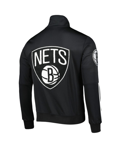 Pro Standard Black Brooklyn Nets Hometown Mock Neck Full-zip Track Jacket In Black