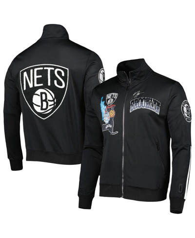Shop Pro Standard Men's  Black Brooklyn Nets Hometown Mock Neck Full-zip Track Jacket