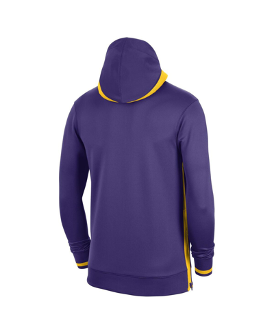 Shop Nike Men's  Purple Los Angeles Lakers Authentic Showtime Performance Full-zip Hoodie