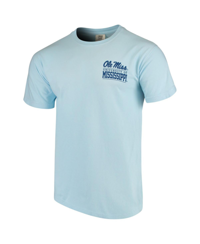 Shop Image One Men's Light Blue Ole Miss Rebels Comfort Colors Campus Icon T-shirt