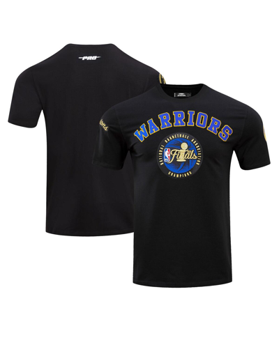 Pro Standard Black Golden State Warriors 2022 Nba Finals Champions Double Knit Patch T-shirt In Black