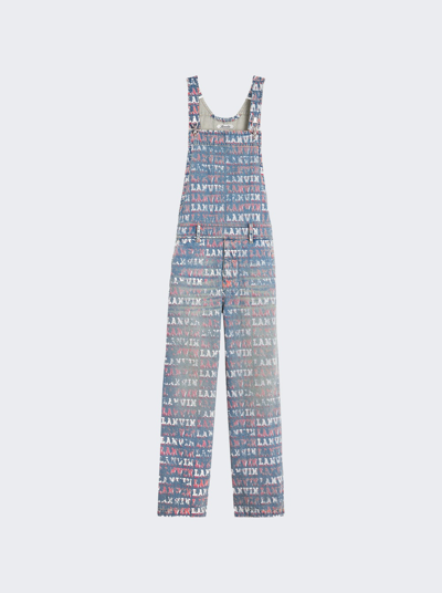 Shop Lanvin X Future Loose Fit Printed Jumpsuit In Blue