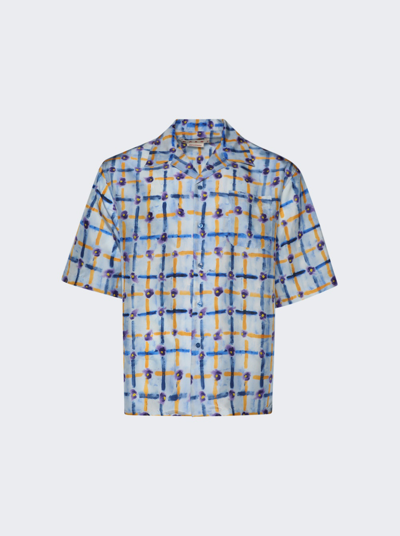 Shop Marni Bowling Shirt In Light Blue