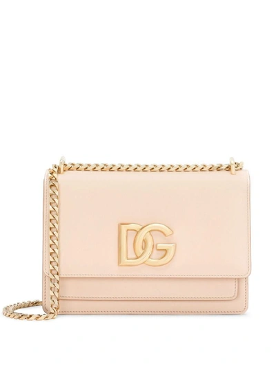 Shop Dolce & Gabbana Logo Plaque Bag In Pink