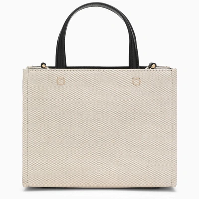 Shop Givenchy G Mini Canvas Tote Bag In Beige