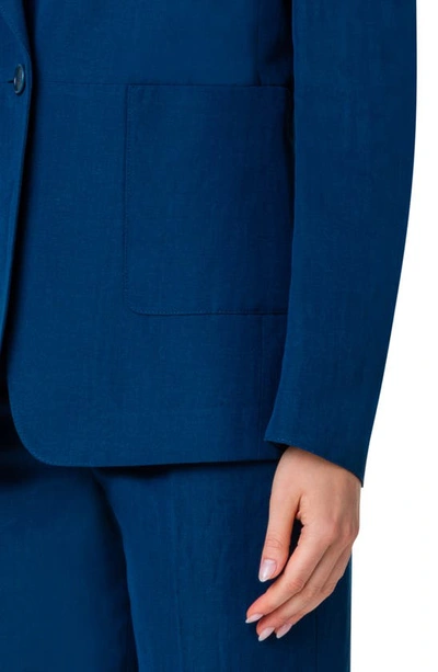 Shop Akris Punto Notched Lapel One-button Blazer In Ink