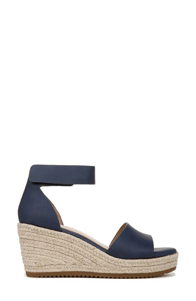 Shop Soul Naturalizer Oakley Ankle Strap Espadrille Wedge Sandal In Insignia Blue Faux Leather