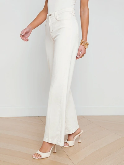 Shop L Agence Scottie Wide-leg Jean In Macadamia