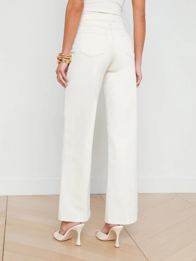 Shop L Agence Scottie Wide-leg Jean In Macadamia