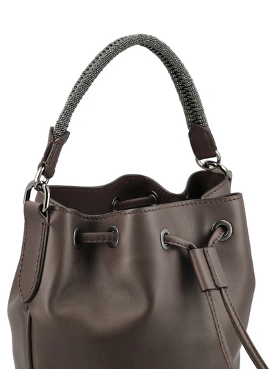 Shop Brunello Cucinelli Handbags In Brown Head