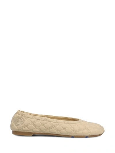 Shop Burberry Flat Shoes In Clay