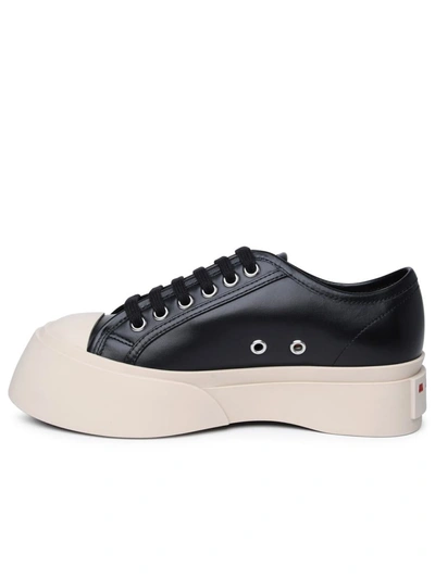 Shop Marni Black Leather Sneakers