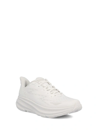 Shop Hoka Sneakers In White / White