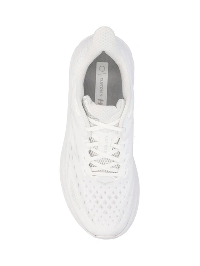 Shop Hoka Sneakers In White / White