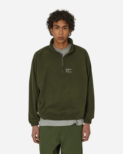 Shop Wtaps Depst Fleece Sweatshirt Olive Drab In Green