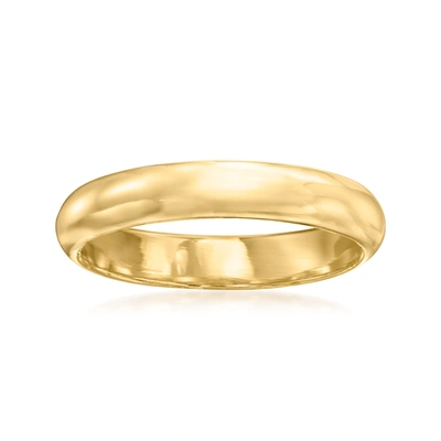Shop Ross-simons 4mm 18kt Yellow Gold Domed Ring