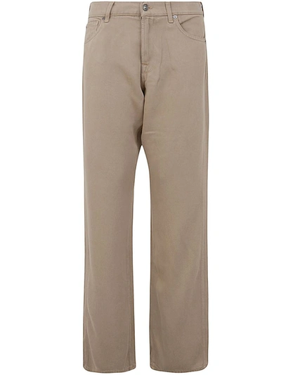Shop 7 For All Mankind Tess Trouser Colored Tencel Sand Clothing In Brown